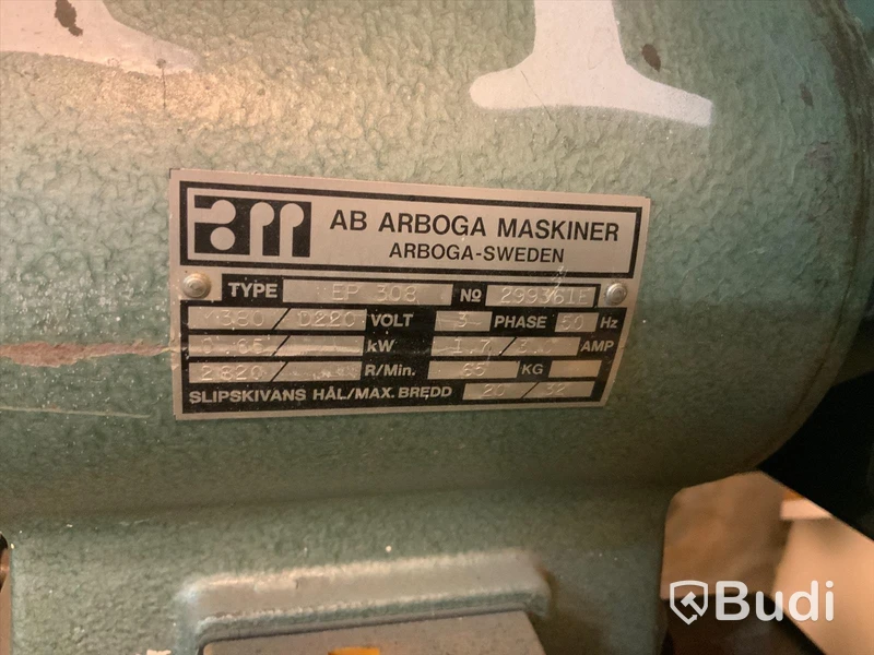 Slipmaskin dubbel Arboga maskiner. Typ EP308 ink skyddsvisir