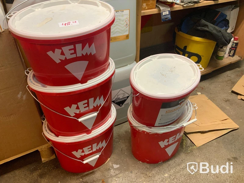 5st hinkar (18kg) med Keim Stucasol-Fondo Silikatbaserad grundfärg med fyllnadsmedel