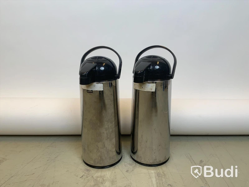 2x Termos med pump till kaffe eller te