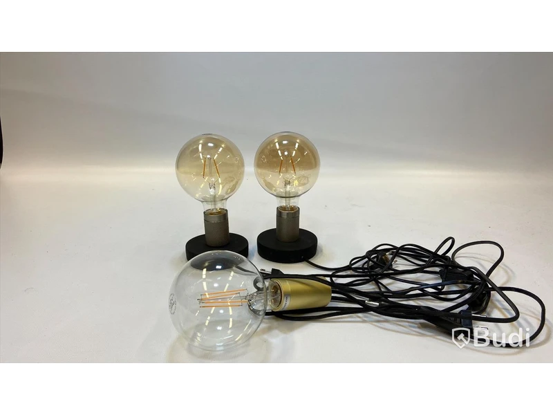 3x Lampor med stor glödlampa