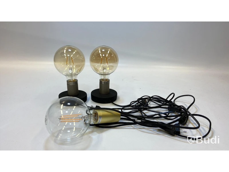 3x Lampor med stor glödlampa