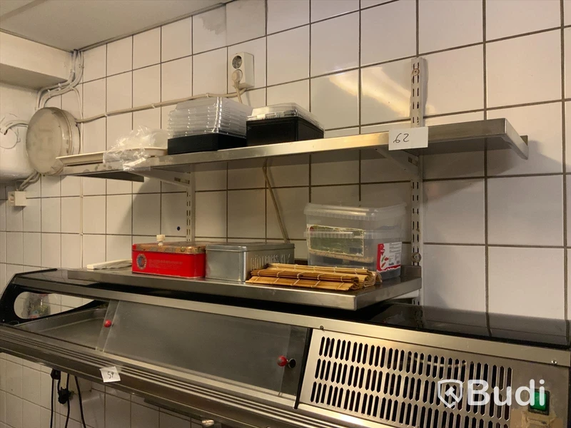 2st Rostfri hyllor, 2 sektioner vardera