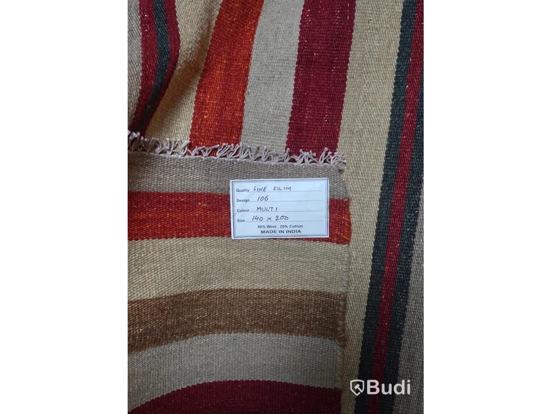 Kilim matta från Indien - 140 x 200 cm.