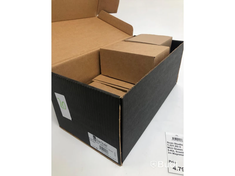 5 st spot, Scan studio, Mini Queen svarta/krom