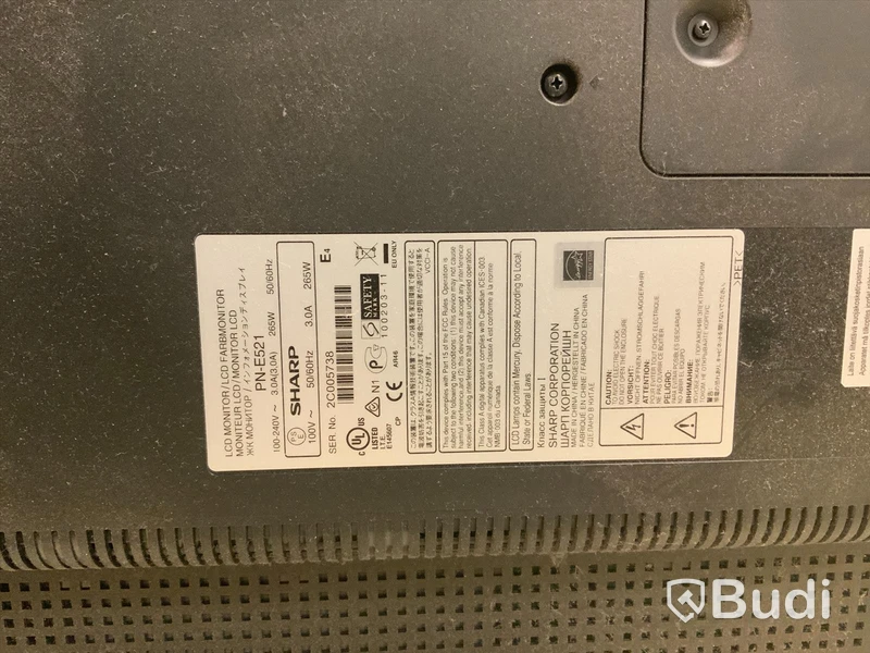 SHARP PN-E521 LCD Skärm 52”