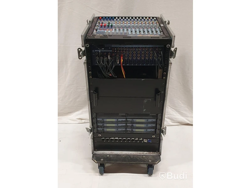Mixrack. MIDAS Venice, TC D-TWO, PreSonus ACP88, 2st dbx 160A, Sony MDS E10, Sony CDP D12, 2st BSS oPal FCS 966, 6 kanaler trådlöst samt antennsplit.  - 12752