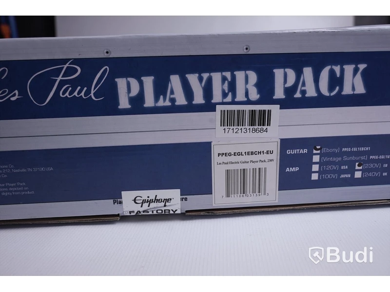 Elgitarr-paket Epiphone Player pack med Elgitarr Les Paul, förstärkare, väska och tillbehör