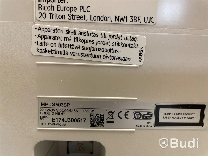 Multifunktionell skrivare/kopiator Ricoh MP C4503