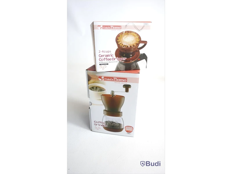 1st CafeDeTiamo Coffee Grinder samt Ceramic coffee dripper