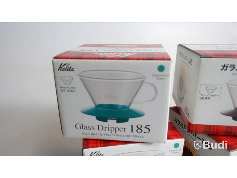 4st Kalita dripper 2st gröna och 2st mörka, i glas