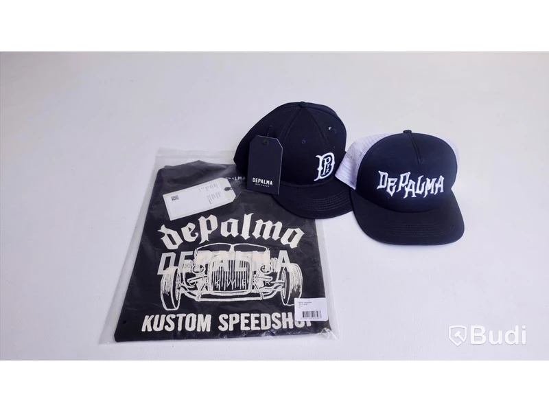 2 st kepsar & 1 st t-shirt, DEPALMA. Storlek M