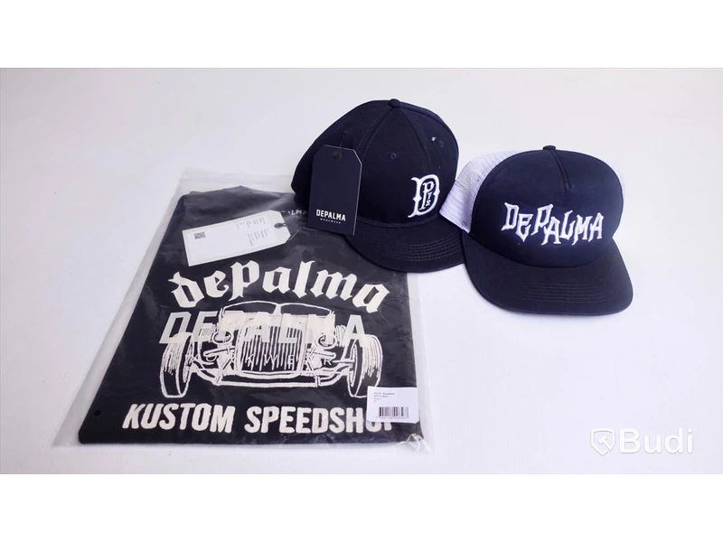 2 st kepsar & 1 st t-shirt, DEPALMA. Storlek M