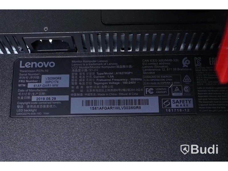 Datorskärm Lenovo ThinkVision 27 tum