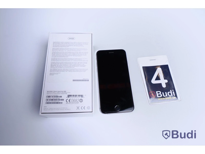 Iphone 6 64 GB Space gray utan laddare fast med kartong