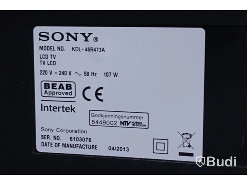 TV 46” Sony KDL-46R473A