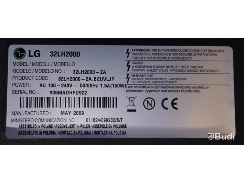TV 32” LG 32LH2000-ZA