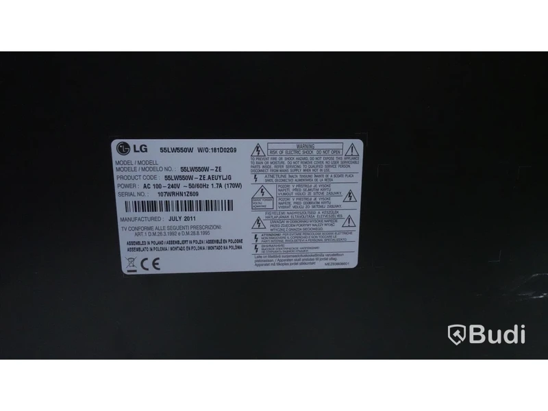 TV 55” LG 55LW550W