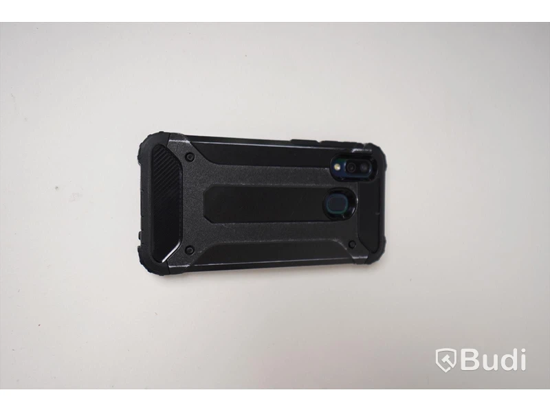 Samsung Galaxy A40 svart med stöttåligt skal