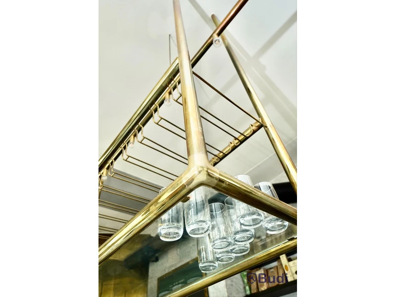 Glasställ glasspjut, takhängd, 208x46