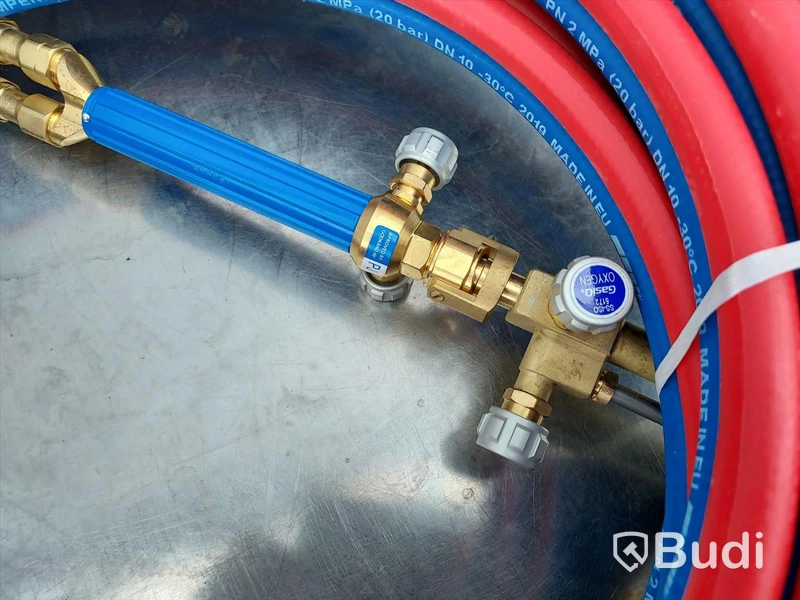 Gas slangpaket ca 20m skärbrännare, backventiler, bakslagsskydd GasiQ Safe X 2000