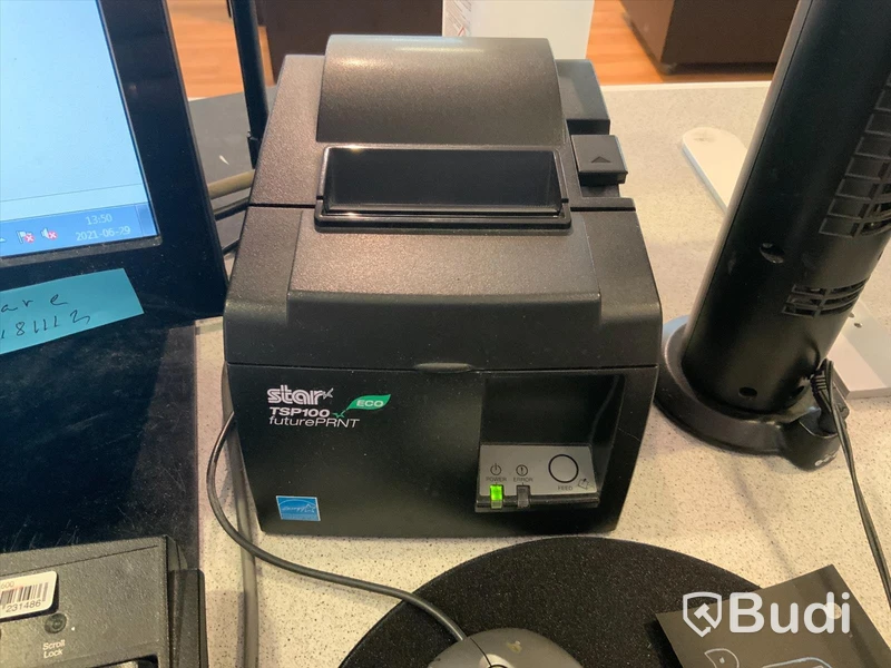 Kassadator ink streckkodsläsare skärm och kvittoskrivare Epson TSP 100