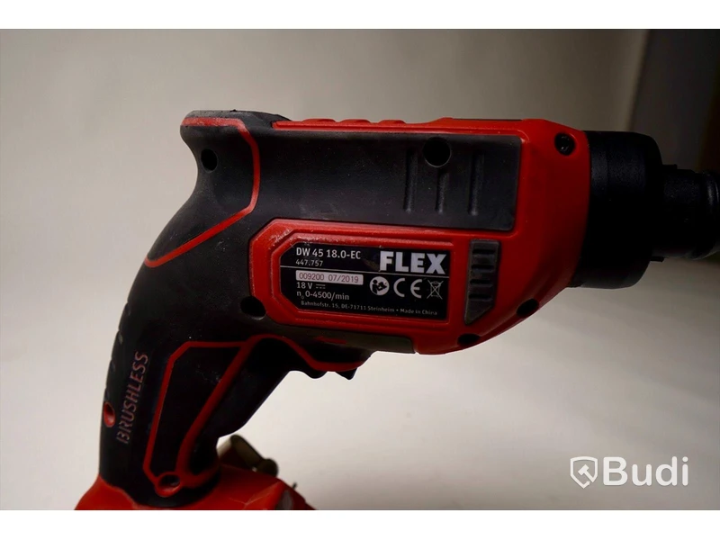 Gipsskruvdragare FLEX DW45 med skruvmagasin M-DW55, två batterier och laddare