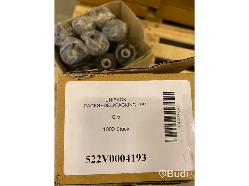 Packsedlar i formaten C5 samt C4 + 9 st rullar av inslagningsplast i svart ca 115 mm