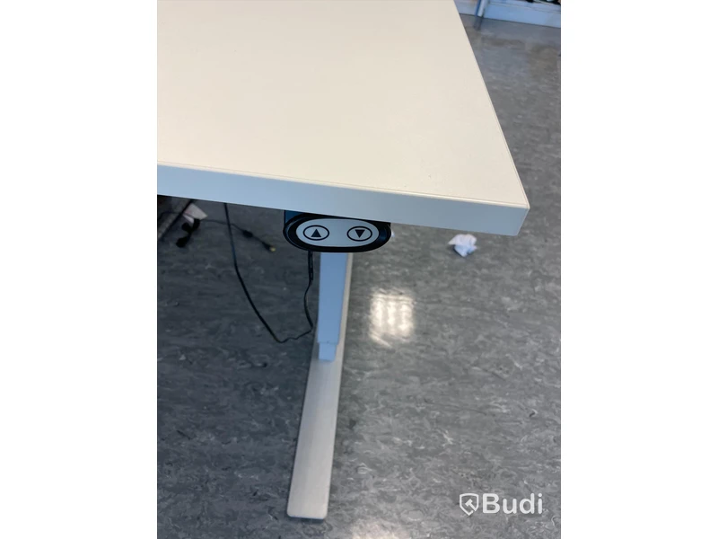 Höj- och sänkbart skrivbord med avskiljare