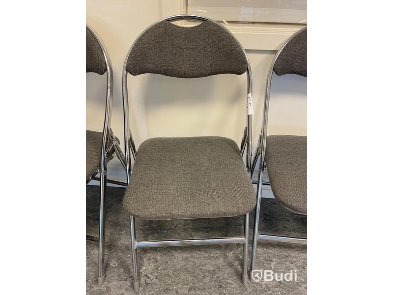 Fällbara stolar med textilsits 4st