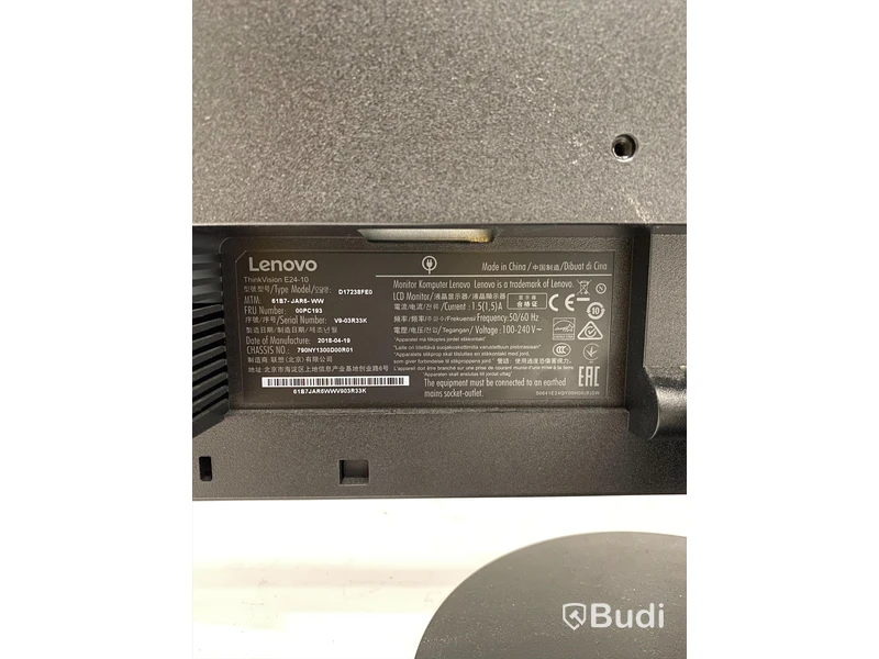 2 st Lenovo ThinkVision E24-10, 24” datorskärmar