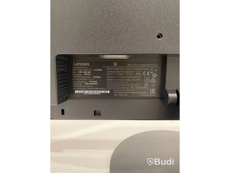 2 st Lenovo ThinkVision E24-10, 24” datorskärmar
