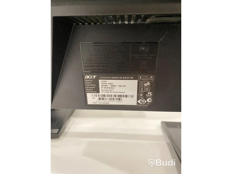 2 st Acer V223W EObd, 22” datorskärmar