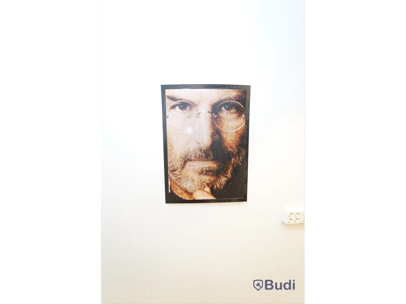 Steve Jobs Tavla gjord av plastpärlor ca 55x75cm