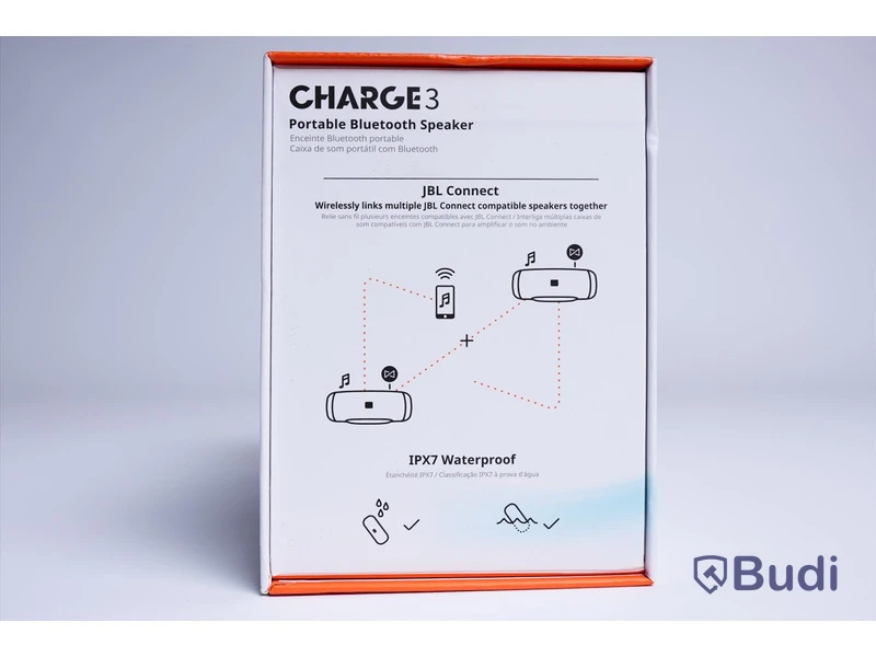 Vattentät bärbar Bluetooth-högtalare. JBL CHARGE 3