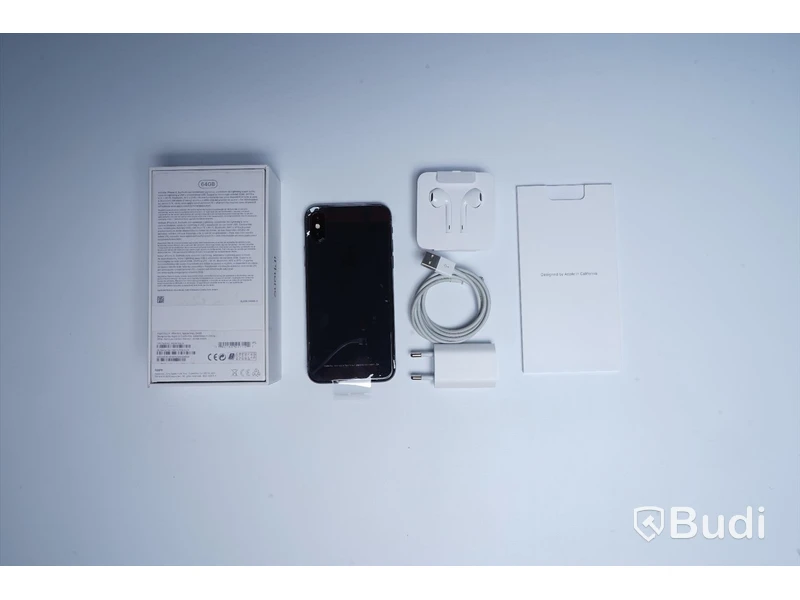 Iphone X 64 GB 100 procent batterihälsa i kartong inkl tillbehör
