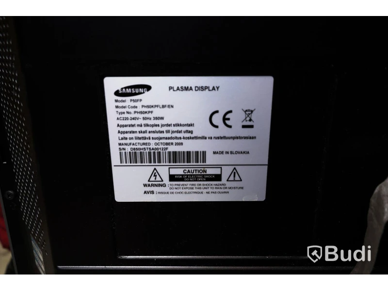 TV - Samsung 50" Plasma P50FP, funktionstestad, bruksskick