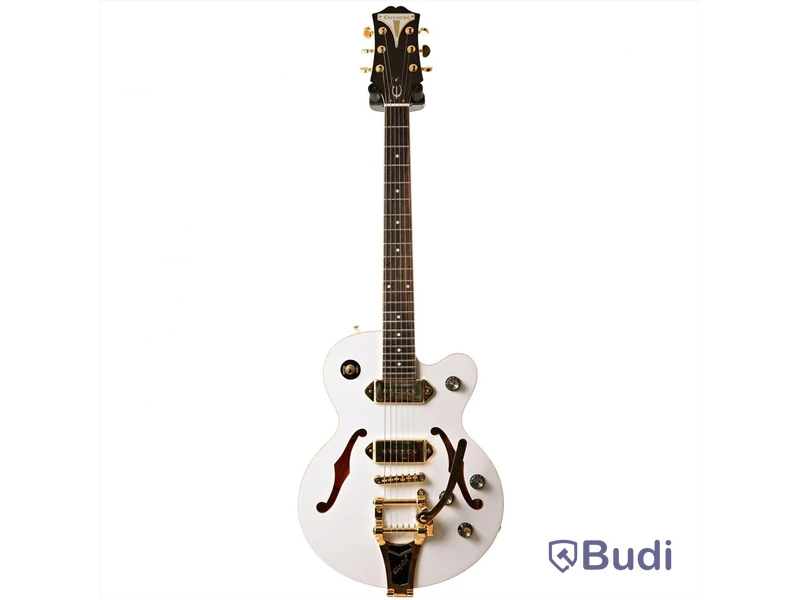 Epiphone Wildkat Wild Royale w/Bigsby Pearl White, elgitarr oöppnad