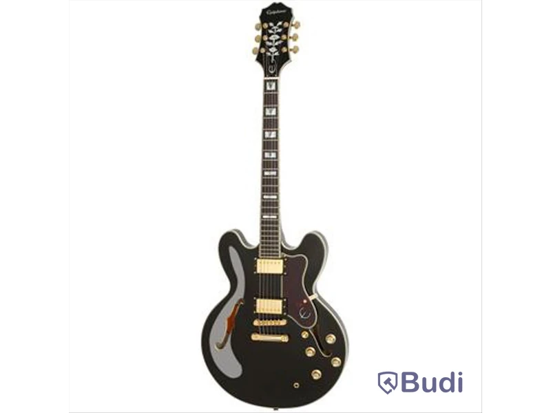 Epiphone Sheraton-II PRO Ebony, elgitarr oöppnad
