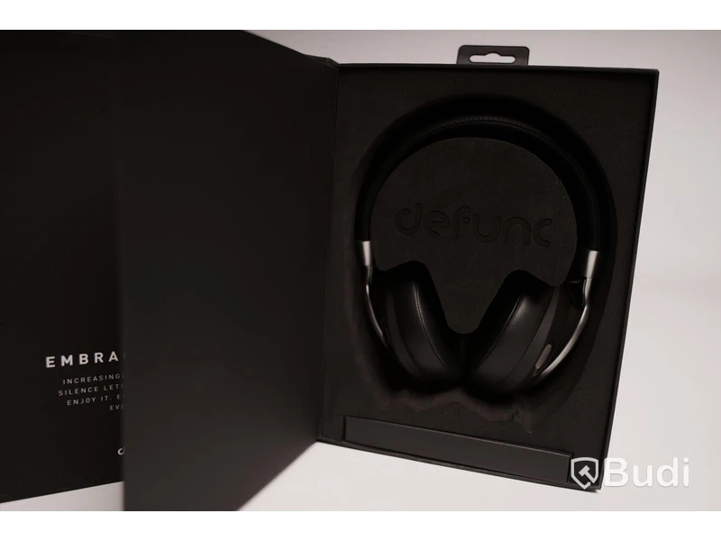 Hörlurar noise cancelling - Defunk, Mute, trådlösa, svart. Ny, obruten förpackning.