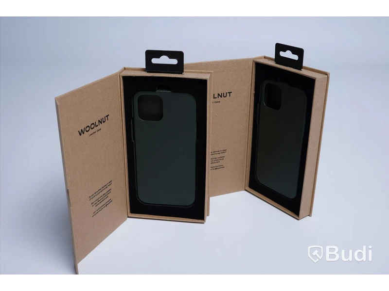 Mobilskal - 2 st. Woolnut, Leather case, iPhone 12/12 Pro, Green. Ny, Obruten förpackning.