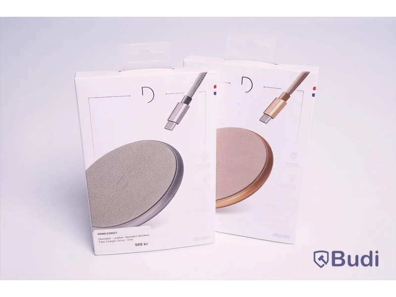 Mobilladdare trådlös - 2 st. Decoded, Gold - rose och Silver -Grey. Ny, Obruten förpackning.