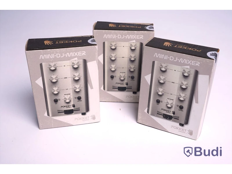 Mini-DJ-mixer - 3 st. Pokket mixer. Ny, Obruten förpackning.
