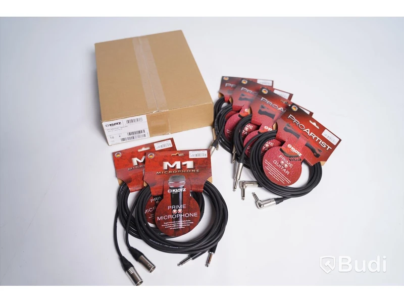 Instrumentkabel 14st, Klotz Pro Artist Instr. Cable 3m och Mikrofonkabel 2st, Klotz M1. Ny, Obruten förpackning.