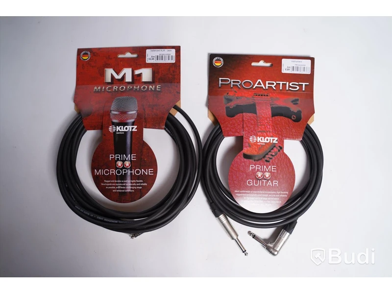 Instrumentkabel 14st, Klotz Pro Artist Instr. Cable 3m och Mikrofonkabel 2st, Klotz M1. Ny, Obruten förpackning.