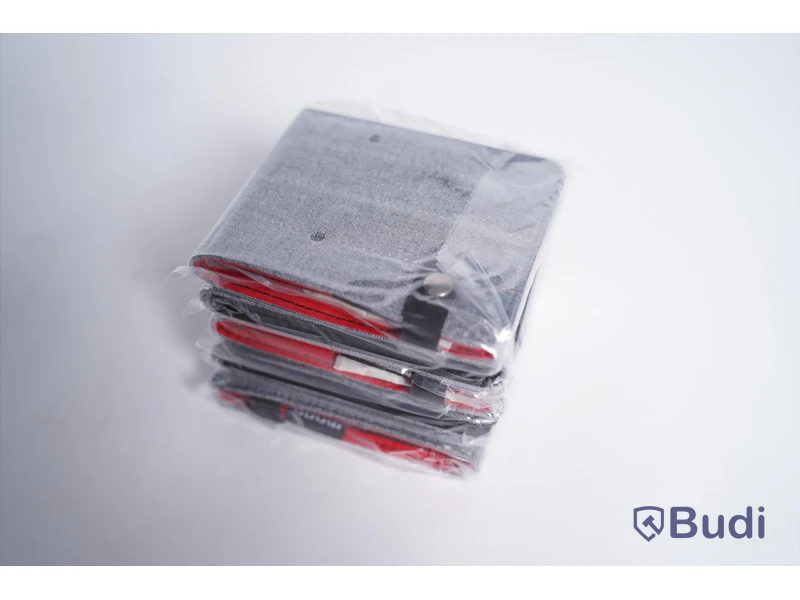 Plånbok grå 5st, Mono Die Cut Wallet. Ny, Obruten förpackning.