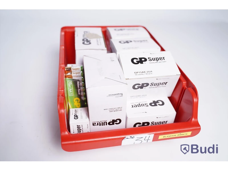 Diverse batterier, GP Ultra och Super. Ny, Obruten förpackning.