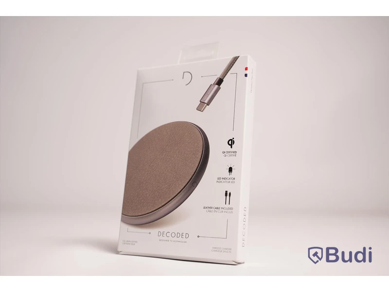 Trådlös laddare, Decoded Wireless Charger. Ny, Obruten förpackning.