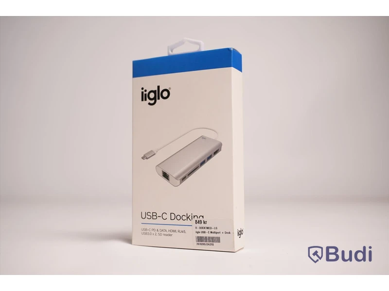 Multiadapter USB-C, iiglo USB-C Docking. Ny, Obruten förpackning.