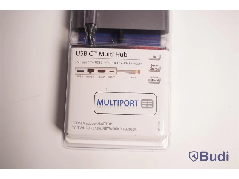 Multiadapter 2st USB-C, Sinox USB C Multi Hub. Ny, Obruten förpackning.