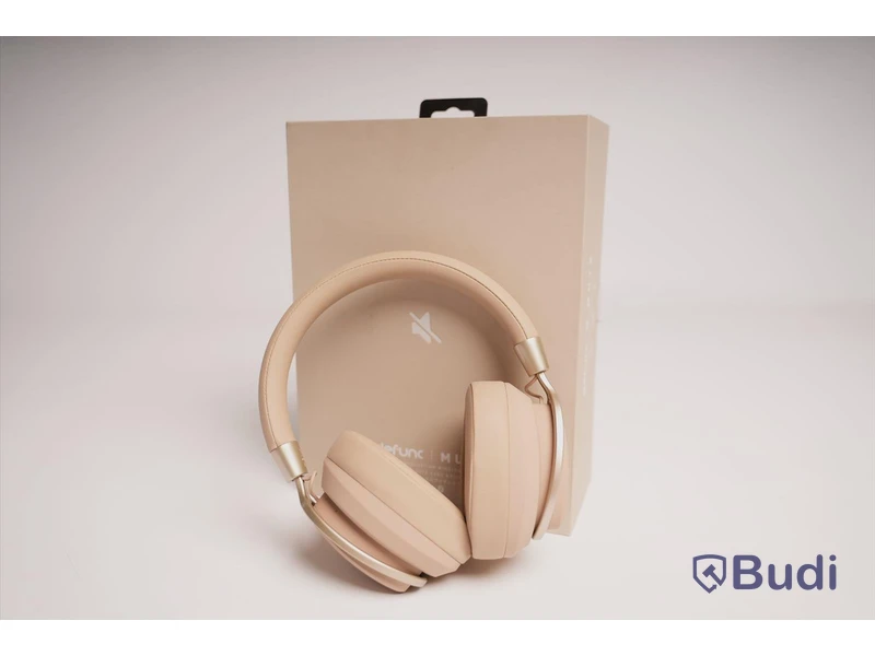 Hörlurar noise cancelling - Defunc Mute, beige. Ny, Obruten förpackning.